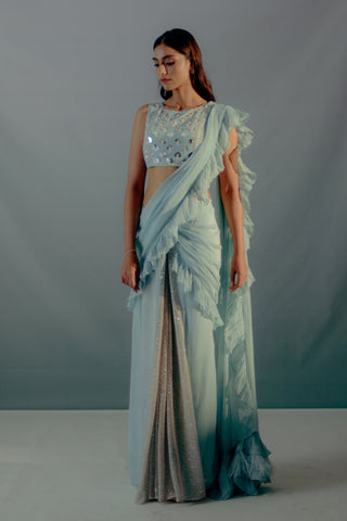 Leher Saree Set